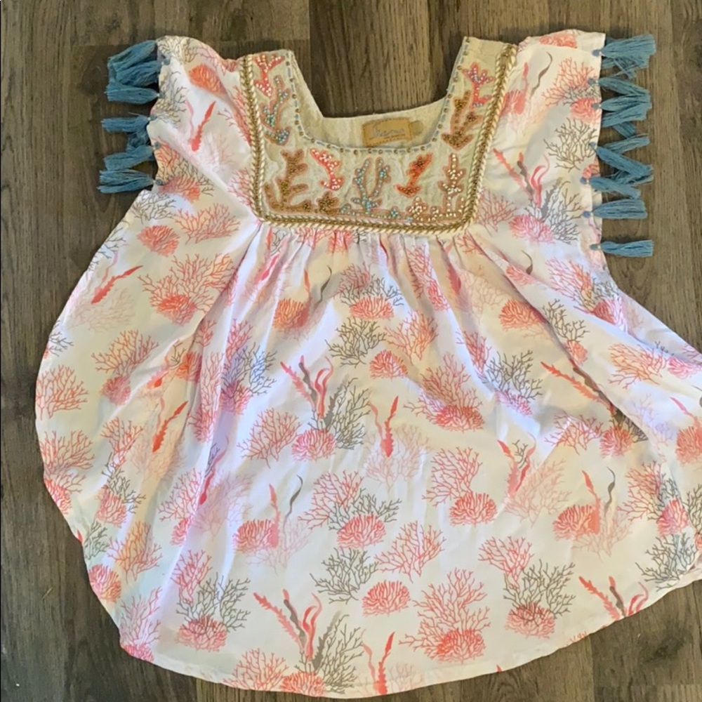 Skemo Pink and White Kaftan